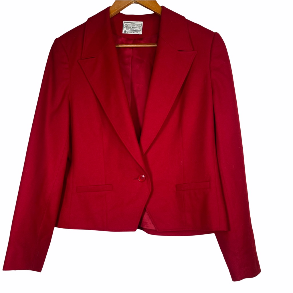 Pendleton Red Small Wool Blazer